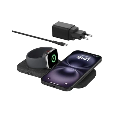 Afbeelding van Belkin BoostCharge Pro 2 in 1 Draadloos oplaadstation + netadapter 15 Watt Fast Charge (magnetisch)