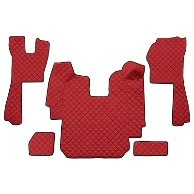 Afbeelding van F CORE FL03 RED Vloermatset Kunstleer Voor 5 Rood