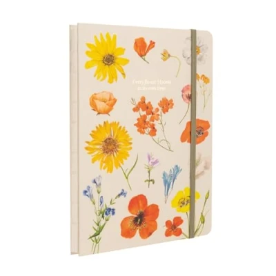 Afbeelding van Kokonote Notitieboek, A5, Botanical Flower, gestippelde pagina&#039;s, harde kaft, ingenaaide binding, notebook, bullet journal, notitieboek