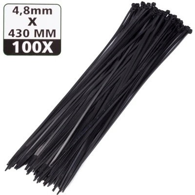 Afbeelding van Hofftech Tie Ribs 4.8 x 430 mm Zwart 100 stuks