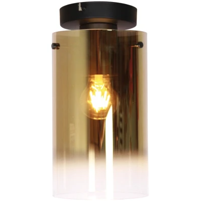 Afbeelding van Freelight Plafondlamp Ventotto Zwart &amp; Gold Glas 15cm Ø