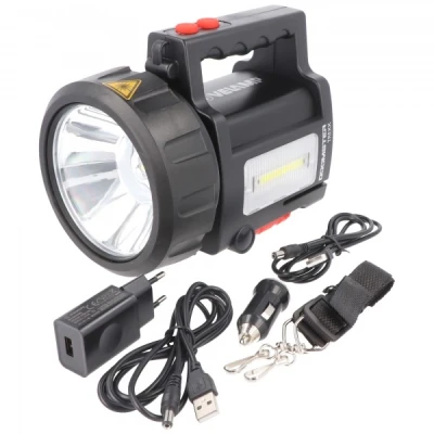 Afbeelding van Velamp DOOMSTER TREKK: Oplaadbare handlamp anti blackout LED CREE 10W 735 Lum., powerbank