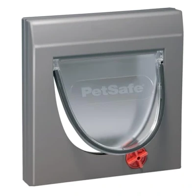 Afbeelding van Staywell Classic Manual 4 Way Locking Cat Flap Grijs w/tunnel