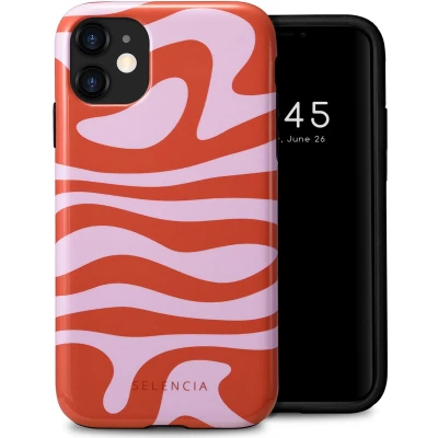 Afbeelding van Selencia Hoesje Geschikt voor iPhone 11 Vivid Backcover Dream Swirl Pink