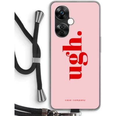 Afbeelding van Case Company® hoesje met Koord geschikt voor OnePlus Nord CE 3 Lite Ugh Telefoonhoesje Zwart Bescherming aan alle Kanten en Over de Schermrand