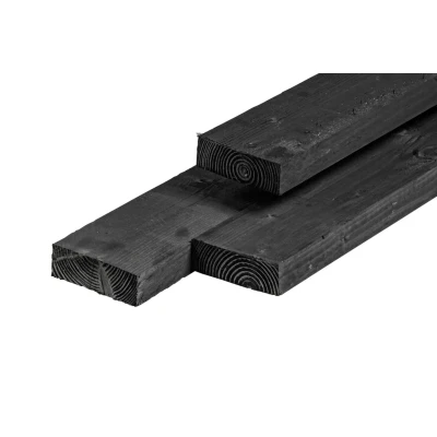 Afbeelding van Ligger Douglas 6,3x17,5x425 cm Zwart Geïmpregneerd