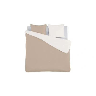 Afbeelding van Dekbedovertrek Lits Jumeaux 240x200 iSeng Katoen Taupe