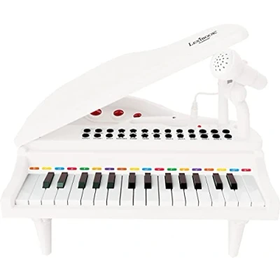 Afbeelding van Mini elektronische piano met voeten, microfoon, 31 verlichtingssleutels om muziek en line in kabel te onderwijzen