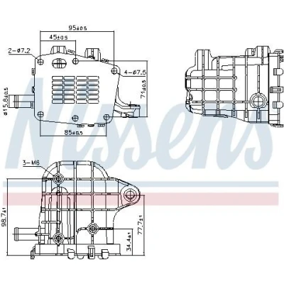 Afbeelding van NISSENS 989481 EGR koeler Zonder onderdruk Bypass PEUGEOT: Boxer Van, 308 SW 2, Expert III Platform / Chassis, CITROËN: Relay II Dispatch Van