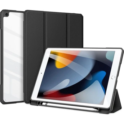 Afbeelding van Dux Ducis Tablet Hoes Geschikt voor Apple iPad 8 (2020) 8e generatie / 7 (2019) 7e 9 (2021) 9e Toby Bookcase Zwart