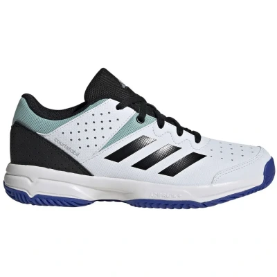 Afbeelding van adidas Performance Volleybalschoenen Cloud white core black lucid blue voor kinderen, Maat: 38 2/3,