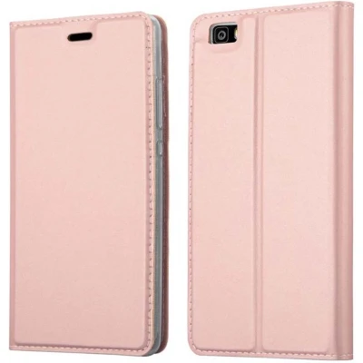 Afbeelding van Cadorabo Hoesje geschikt voor Huawei P8 LITE 2015 in CLASSY ROSE GOUD Beschermhoes met magnetische sluiting, standfunctie en kaartvakje Book Case Cover Etui