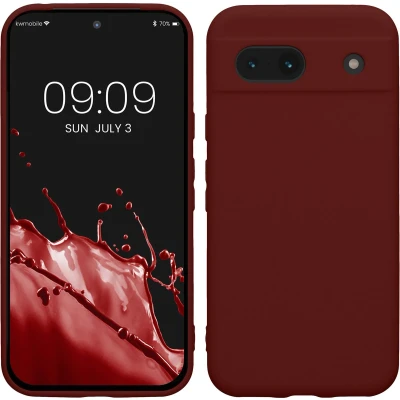 Afbeelding van kwmobile telefoonhoesje geschikt voor Google Pixel 8a Hoesje smartphone Precisie camera uitsnede In wijnrood