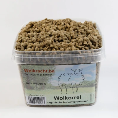 Afbeelding van Wolkracht Wolkorrels Wolpellets Organische bodemverbeteraar en meststof voor moestuin kamerplanten 100% biologisch 3500ml