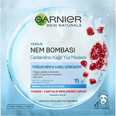 Afbeelding van Garnier SkinActive Hydra Bomb Sheet Mask Gezichtsmasker Droge/Doffe Huid