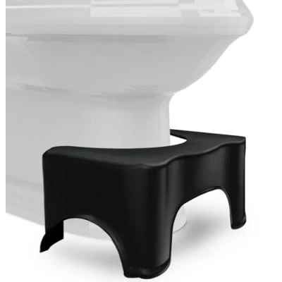 Afbeelding van BUDDLEY® Toiletkrukje Zwart WC Krukje Volwassenen Toilet Squatty voor de juiste houding Verhoger Potty Peuter Opstapkrukje Poepkrukje Toiletsquat Opstapje Kinderen