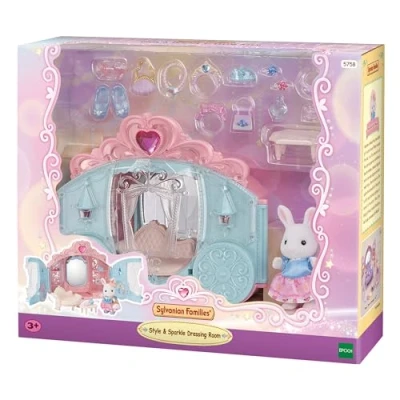 Image de Coffret De Jeu Sylvanian Families Dressing Princesse Carrosse Et Fille Lapin Neige