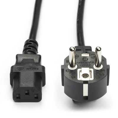 Image de NEDIS Power Cable Schuko Male Angled IEC 320 C13 5.0 m Noir