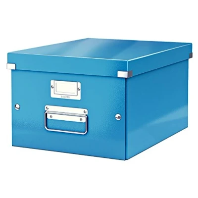 Afbeelding van Leitz WOW opbergdoos Click &amp; Store, ft A4, blauw archiefdoos