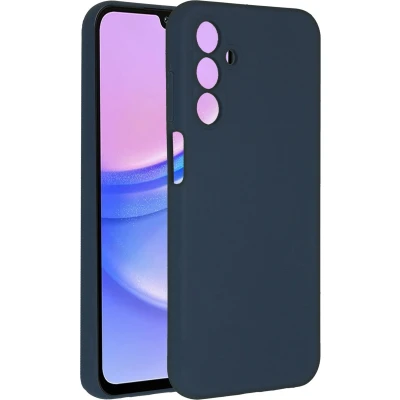 Afbeelding van Accezz Hoesje Geschikt voor Samsung Galaxy A15 (4G) / (5G) Siliconen Liquid Silicone Backcover Donkerblauw