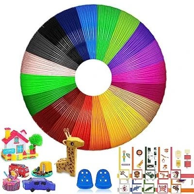 Afbeelding van 3D filament 100 m, printpen, PLA filament, 1,75 mm, 20 kleuren, accessoires voor pen van elke kleur, 5 totaal m