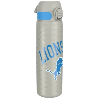 Afbeelding van ION8 Drinkfles van roestvrij staal, 600 ml, lekvrij, gemakkelijk te openen, veilige vergrendeling, vaatwasmachinebestendig, draaggreep, duurzaam, 3D motief NFL, leeuwen