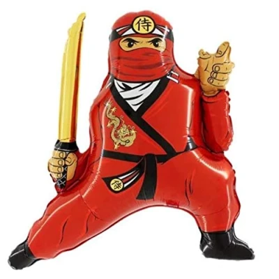 Afbeelding van Grabo Opblaasbare Ninja ballon, rood, ca. 60 x 70 cm