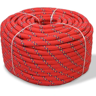 Afbeelding van Boot touw 16 mm 250 m polypropyleen rood