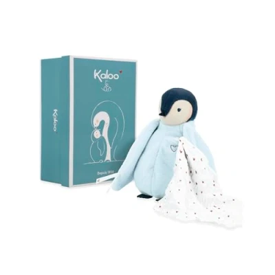 Afbeelding van Kaloo Complices Pinguin Blauw met kusjesdoek
