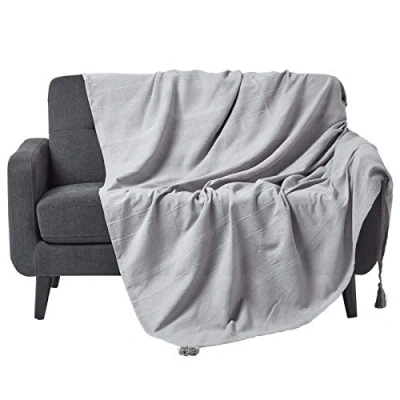 Afbeelding van Homescapes Rajput sprei, 100% katoen, lichtgrijs, 150 x 200 cm