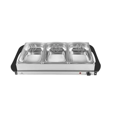 Afbeelding van SILVA Schneider Stay Hot SH 4.1 XXL buffetwarmer 2 in 1 en 200 W kookplaat, ideale oplossing voor buffetten, feestjes familiediners, inhoud 7,5 liter
