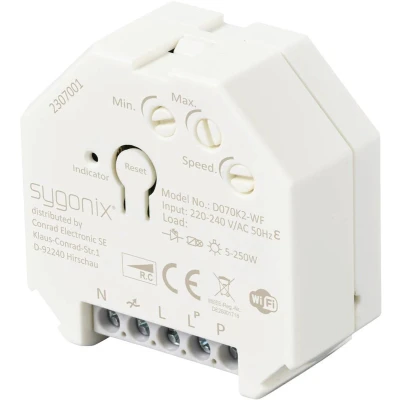 Afbeelding van Sygonix SY 5775566 Dimmer (inbouw) Geschikt voor lampen: LED lamp, Gloeilamp, Halogeenlamp Wit