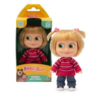 Afbeelding van Masha en Michka, pop 12 cm, om te verzamelen, sweatoutfit, speelgoed voor kinderen vanaf 3 jaar, MHA263