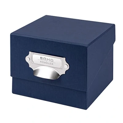 Afbeelding van Rössler S.O.H.O. 1325452900 foto opbergdoos met insteekplaat, marineblauw