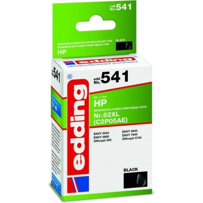 Afbeelding van Edding Inktcartridge vervangt HP 62XL, C2P05AE Compatibel Zwart EDD 541 18