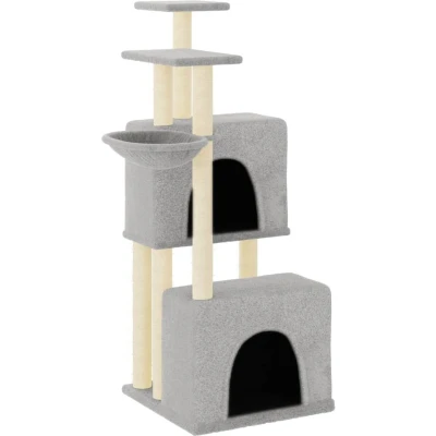 Afbeelding van vidaXL Kattenmeubel met sisal krabpalen 122 cm lichtgrijs