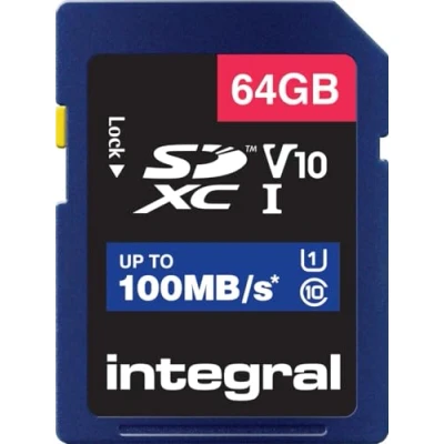 Afbeelding van Geheugenkaart Integral SDXC V10 64GB