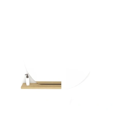 Afbeelding van LoooX Wood spiegelplank asymmetrisch 60x3x13cm eiken old grey