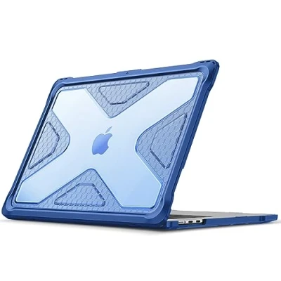 Afbeelding van FINTIE hoes compatibel met MacBook Air 15 inch (2024/2023) M3/M2 chip, robuuste en harde TPU bumper voor 15,3 model A3114 A2941, blauw