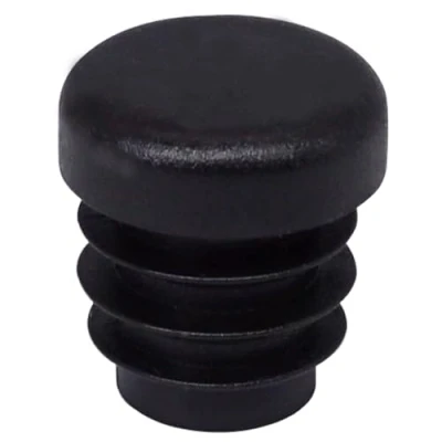 Afbeelding van SKIR&#039;CO 40 stuks 12 mm ronde buisinzetstukken, zwarte kunststof hekpaalstoppen, buisstoppers, zwart RAL 9005