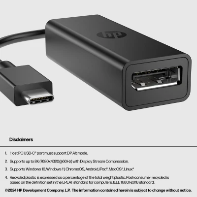 Afbeelding van HP USB C to DisplayPort Adapter G2