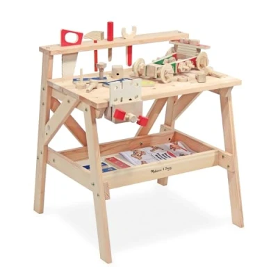 Afbeelding van Melissa &amp; Doug Luxe houten werkbank, 61 stuks, speelgoed, ontwikkelings en leerspeelgoed, creatief cadeau voor jongens meisjes van 3, 4, 5, 6, 7 jaar