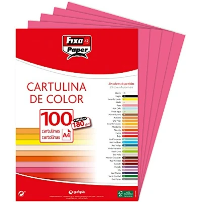 Afbeelding van Fixo Paper 1110454 karton, A4, 180 g, 100 vellen, fuchsia, vellen