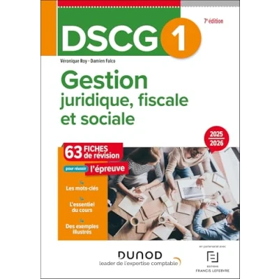 Afbeelding van DSCG 1 GESTION JURIDIQUE FISCALE ET SOCIALE FICHES 2025 2026