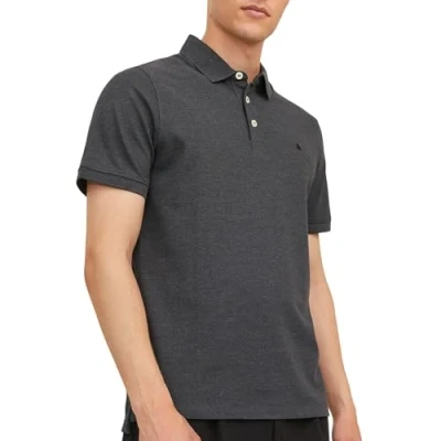 Afbeelding van Jack &amp; Jones Epaulos SS NOOS Poloshirt, Heren, Maat: XL, Dark grey melange