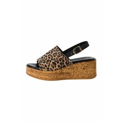 Afbeelding van Tamaris Dames 1 28393 42 damessandalen, Luipaard., 36 EU