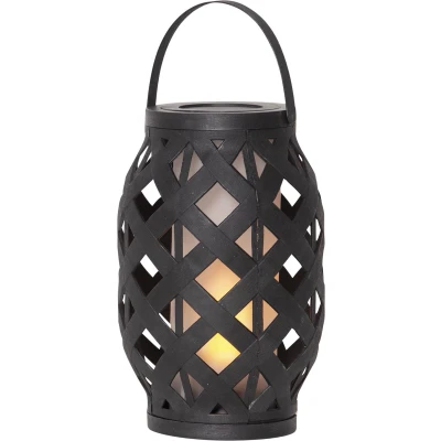 Afbeelding van Star Trading Flame LED lantaarn zwart groot (H 23 cm)