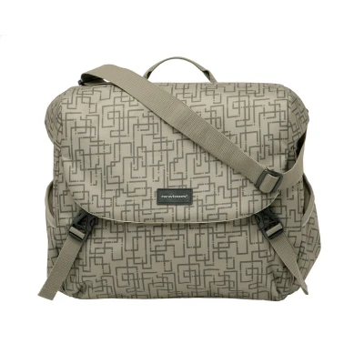 Afbeelding van New Looxs Ivy Mondi Joy Single Enkele Fietstas Afneembaar 18,5 liter Walnoot Grijs/Groen