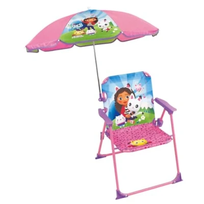 Afbeelding van Tuinmeubelen FUN House Gabby and the Magic klapstoel H.53 x L.38,5 D.37,5 cm met parasol van 65
