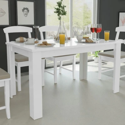 Afbeelding van Eettafel 140x80x75 cm wit